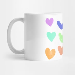 Watercolor Colorful Hearts Mug